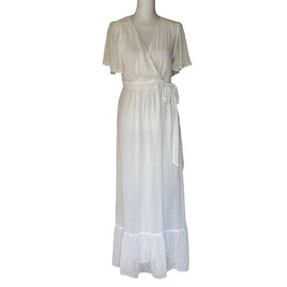 Draper James RSVP white dotted swiss maxidress, Easter, modest, romantic, bridal - Picture 1 of 7